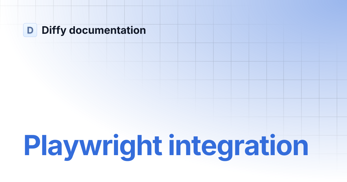 Playwright integration | Diffy documentation